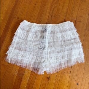 Coquette Lace Bloomer Shorts | Sheer Ruffle Mesh | NWT | Size 8